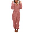 thumbnail image 4 of Combinaison pour Femmes à Manches Longues à Capuche Pyjama Combinaison Décontractée d'Hiver Chaude Combinaison de Nuit Combinaisons Décontractées pour Femmes en Liquidation, 4 of 8