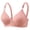 Pink, variant on Jovati Everyday Bra for Women, Polka Dot Print Seamless Wirefree Push Up Bra with Soft Stretch Fabric, Full Coverage, Four-Row Hook Closure, Breathable Mesh Panels