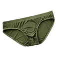 thumbnail image 1 of EOYWHK Men Cooling Silk Brief Low Rise Stretch Nylon Underwear Breathable Seamless Swim Trunks ,M-3XL, 1 of 2