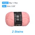 thumbnail image 2 of Unique Bargains Fil Acrylique Rose Foncé, Lot de 2 Écheveaux de 50 g, 2 of 7