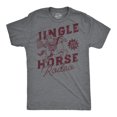 thumbnail image 1 of T-shirts Amusants pour Hommes Grelot Cheval Rodéo Sarcastique Noël Père Noël Graphique Nouveauté pour Hommes (Gris Chiné Foncé - Grelot Cheval Rodéo) - 4TG, 1 of 3