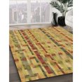 thumbnail image 3 of Ahgly Company Tapis d'Intérieur Ronds Transitionnels Jaunes Lavables à la Machine, 5 Pieds Rond, 3 of 7