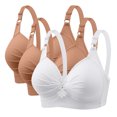 thumbnail image 1 of Timegard 3pc Plus Size Bras for Women Wireless Adjustable Strap Full Support Breathable Everyday Bra, 1 of 4