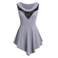 thumbnail image 3 of Timegard Womens Plus Size Tank Tops Lace Round Neck Irregularly Bottom Loose Tunic Tops Comfy Casual, 3 of 4