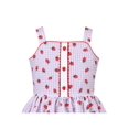 thumbnail image 4 of Robe Fille Violet Clair à Carreaux Fraise Sans Manches 6 Ans, 4 of 6
