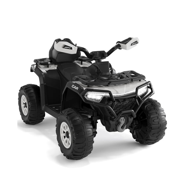 Ourlova 12V Electric Ride-On Car for Kids 3-8 Years, Dual 45W Motors, Remote Control, LED Lights, Music Player, Emergency Brake