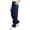 Blue, variant on Ltctricy Women's Cargo Pants Elastic High Waisted Wide Leg Travel Hiking Pants Loose Fit Casual Trousers with Pockets(Gray,XX-Large)