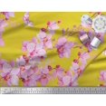 thumbnail image 3 of Soimoi Modal Satin Fabric Bird & Orchids Flower Print Sewing Fabric Yard 42 Inch Wide, 3 of 3