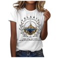thumbnail image 1 of WEAIXIMIUNG T-Shirts Drôles Humour Adulte T-Shirt d'Été Décontracté pour Femme Imprimé à Manches Courtes Col Rond, 1 of 4