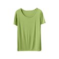 thumbnail image 2 of Weiqiqre T-Shirt à Col Rond pour Femme à Manches Courtes Ajusté T-Shirt Mince Uni Haut de Pyjama Pyjama à Manches Courtes, 2 of 8