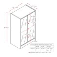 thumbnail image 4 of CorLiving Support de Composant en Bois à Porte Vitrée Fermée de 21 Pouces Cranley, Noir, 4 of 4