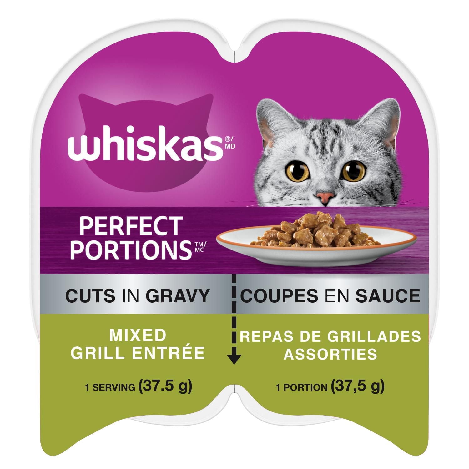 Whiskas Perfect Portions Mixed Grill Entrée Cuts in Gravy Wet Cat Food