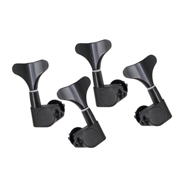 String Tuning Peg Tuner Sealed Machine Accs String Tuning Head Tuners Electric Bass Parts Button for Bass Part Black 2R2L