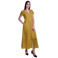 thumbnail image 4 of Moomaya Robe Longue Maxi pour Femmes à Manches Courtes, Robe Formelle/décontractée avec Poches P-TTG, 4 of 6