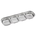 thumbnail image 1 of Outdoor Stainless Steel Tray Compartment Dish Dipping Bowl Portable And Practical Camping Tableware, 1 of 4