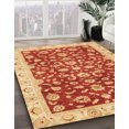 thumbnail image 2 of Ahgly Company Tapis d'Intérieur Carré Abstrait Néon Rouge Oriental, 6 Pieds Carré, 2 of 6