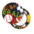 thumbnail image 2 of Easygdp Balls Print Easy To Install Bar Stool Covers&Stool Covers Round&Elastic Stool Cover, Barstool Covers,Washable&Bottom With Elastic Edge-12 inch, 2 of 7