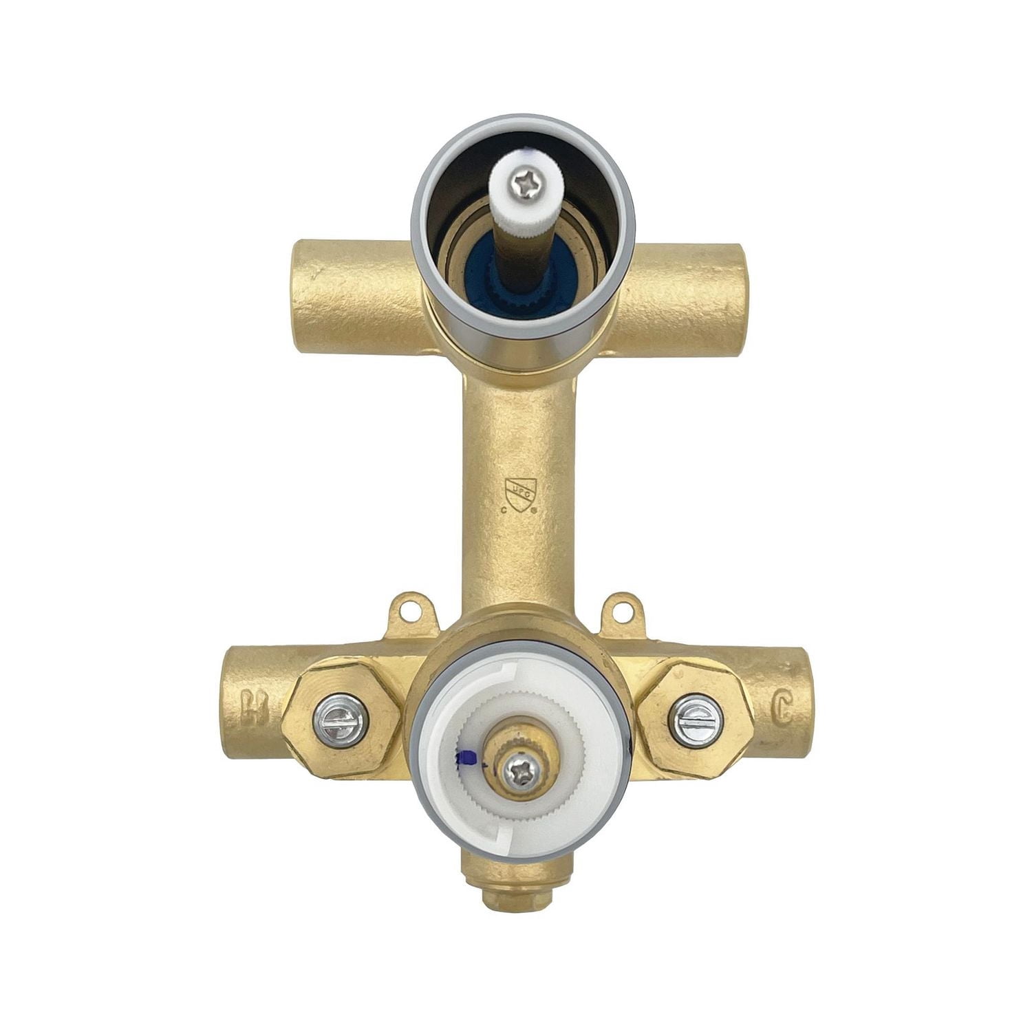 Valve thermostatique carrée 3 fonctions, Douchette magnétique, bec de bain ou simultanément, fini chrome