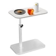 thumbnail image 1 of ZYNERY Table d'Appoint en Bois en Forme de C 30x45x45-80 cm, Hauteur Réglable avec Rotation à 360°, Petite Table à Café/collations pour Sofa/lit (Blanc), 1 of 7