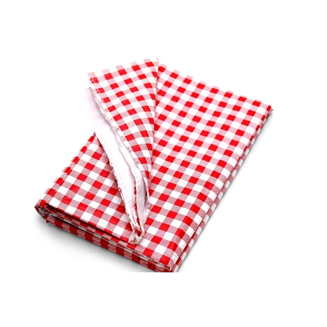 Coghlan's 54 x 72 in Checkered Picnic Tablecloth - Food-Safe Polyethylene, Easy-Wipe, Sewn Edges, Tear-Resistant