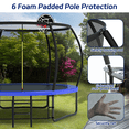 thumbnail image 2 of UIOWIO 10 ft Recreational Trampoline for Kids and Adults Outdoor Trampoline with Basketball Hoop Toddler Backyard Trampoline with Ladder,Enclosure Net,Storage Bag,Blue, 2 of 10