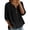 🔥 Black, variant on Sentmoon Woman Summer Tops V Neck Women Clothing Button Down Embroidery Linen Loose Fit Breathable T Shirts for Women Trendy Hawaii