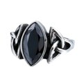 thumbnail image 2 of Men Crystal Ring Party Ceremony Wedding Boys Vintage Style Simple Design Portable Steel Rings Hand Jewellery Birthday Gift Black Size 9, 2 of 6