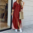 thumbnail image 2 of Ketyyh-chn99 Robes d'Été pour Femmes Robe Soleil Robes pour Femmes Combinaisons Manches à Volants Shorts Robe Courte Bordeaux,3TG, 2 of 5
