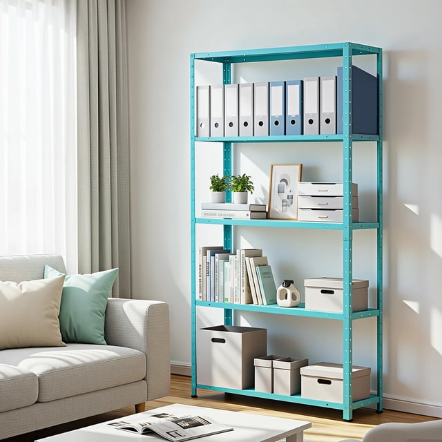 AKDSteel 5-Shelf Heavy Duty Metal Shelving Unit, 68" H x 35" W x 12" D, Adjustable Storage Rack for Books, Garage, or Pantry