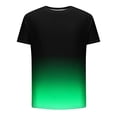 thumbnail image 4 of Penkiiy T-Shirt Ajusté pour Homme, Col Rond Décontracté, T-Shirt Ombré, Été, Manches Courtes, Hauts Dégradés, Stylé, Entraînement, Musculation, Chandails de Base, 4TG, Vert, 4 of 5