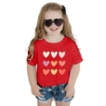 thumbnail image 3 of T-shirts et Chemises pour Filles Titre de Produit Enfants Filles Mignon Imprimé Graphique Col Rond Manches Courtes T-Shirt pour l'Été Tenue Décontractée, 3 of 3