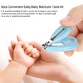 thumbnail image 2 of Baby Nail Clipper  Manicure Kit 4pcs Convenient Daily Baby Nail Clipper Scissors Nails File Tweezers Manicure Care Kit Blue, 2 of 8