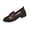 Brown, variant on RXMEKW Genuine Leather Loafers for Women with Buckle Detail and Thick Sole for Fall and Winter in Brown or Black