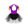 thumbnail image 2 of Yhong Justaucorps de Danse Ballet à Franges pour Filles Robe Tutu Costume de Cirque Halloween Cosplay Fête Violet 12, 2 of 5
