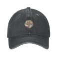 thumbnail image 1 of ZICANCN Casquette de Baseball Ajustable à Motif Arc-en-Ciel Abstrait pour Femmes, Chapeaux pour Hommes Adulte en Denim de Coton Lavé Casquettes de Baseball Mode Noir, 1 of 6