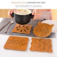 thumbnail image 3 of Agiferg Bamboo Wood Hollowed Wooden Cup Mat Cartoon Table Mat Pot Mat Bowl Mat, 3 of 7