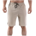 thumbnail image 1 of TopLLC Mens Shorts, Man Shorts Men's Solid Color Casual Drawstring Elastic Sweat Running Fitness Shorts, 1 of 4