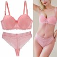 thumbnail image 1 of XZNGL Ladies Sexy Suit French Sexy Ultra-thin Flower Pattern Underwire Thin Lace Bra Set, 1 of 1