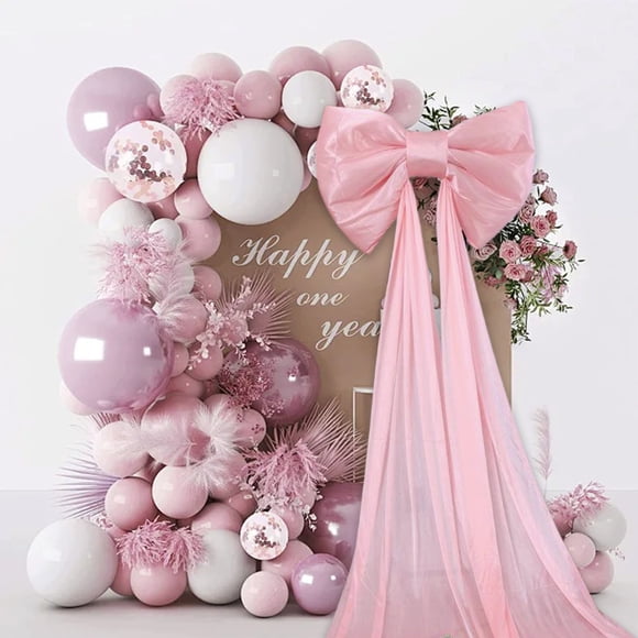 Sokhug Big Wall Bow Decorations 20 Inch Giant Birthday Party Decor Ribbon Hanging Tie Bow Decor for Coquette Party Baby Shower Wedding Bridal Bachelorette Supplies