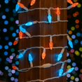 thumbnail image 3 of Novelty Lights 24FT 70 LED C6 Mardi Gras String Lights, Teal & Orange, 3 of 6