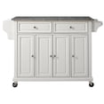 thumbnail image 1 of Crosley Furniture Wood/Solid Granite Kitchen Cart in White/Gray, 1 of 7