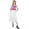 thumbnail image 2 of Bimba Robe Droite Blanche en Rayonne pour Femmes avec Poche Longueur Genou Tenue d'Été de Villégiature, 2 of 7
