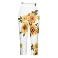 thumbnail image 5 of Yuyuzo Womens Plus Size Capris High Waisted Straight Leg Solid Color Bottom Capri Pants for Women 3/4 Slacks, 5 of 5