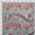 thumbnail image 4 of oneOone Velvet Rose Brown Fabric Sea Shells Ocean Sewing Craft Projects Fabric Prints By Yard 58 Inch Wide, 4 of 4