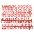 thumbnail image 1 of Uxcell Tableau de Lettres en Feutre Lettres Chiffres Symboles 3/4 Pouces Alphabet Rouge Tableau de Messages Modifiable, 1 of 6