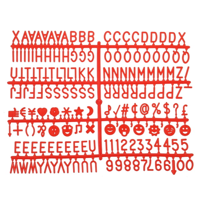 Uxcell Tableau de Lettres en Feutre Lettres Chiffres Symboles 3/4 Pouces Alphabet Rouge Tableau de Messages Modifiable