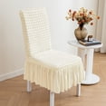 thumbnail image 4 of Housse de Chaise Extensible pour Maison Bureau Cuisine Banquet Hôtel - Amovible, Lavable, Facile à Installer - Velours Jacquard en Polyester - Antidérapante, Résistante à la Saleté - 4 Couleurs (Rouge, Jaune, Gris, 4 of 6