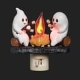 thumbnail image 1 of Halloween Decor 3D Ghosts Roasting Campfire S’Mores Ghost Campfire Flickering Nightlight, 1 of 9