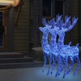 thumbnail image 4 of vidaXL XXL Acrylic Christmas Reindeers 250 LED 3 pcs 180 cm Blue, 4 of 5