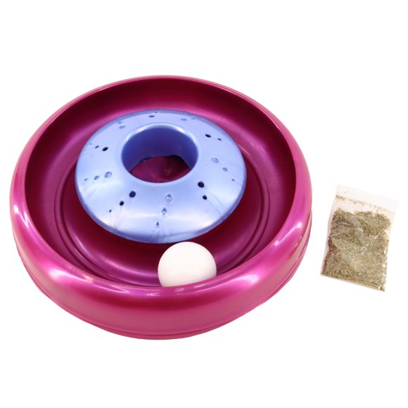 Coastal Pet Turbo Catnip Cyclone Cat Toy - Interactive Cat Toy Ball Track - for Cats and Kittens - Aqua Mulberry - 10""